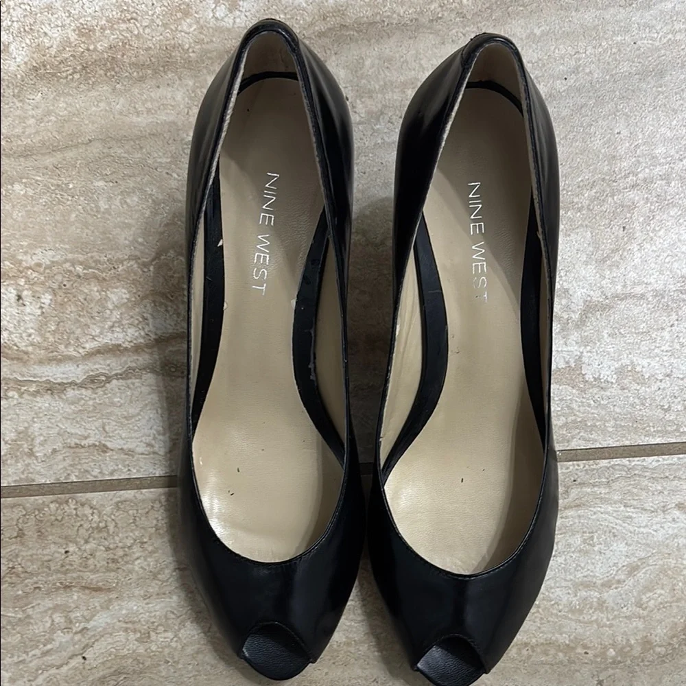 Nine West Black Patent Leather Heels - Picture 2 of 8